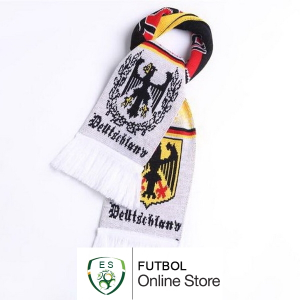 Bufanda Futbol Alemania Tejidas Blanco Gris Bufanda Futbol Alemania Tejidas Blanco Gris