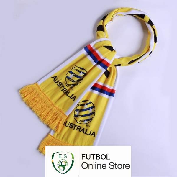 Bufanda Futbol Australia Tejidas Amarillo Bufanda Futbol Australia Tejidas Amarillo
