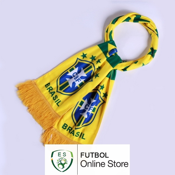Bufanda Futbol Brasil Tejidas Amarillo Bufanda Futbol Brasil Tejidas Amarillo