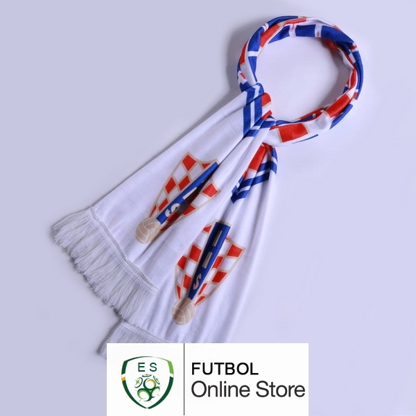 Bufanda Futbol Croacia Tejidas Blanco Bufanda Futbol Croacia Tejidas Blanco