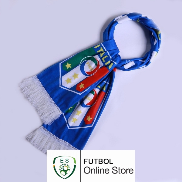 Bufanda Futbol Italia Tejidas Azul Blanco Bufanda Futbol Italia Tejidas Azul Blanco