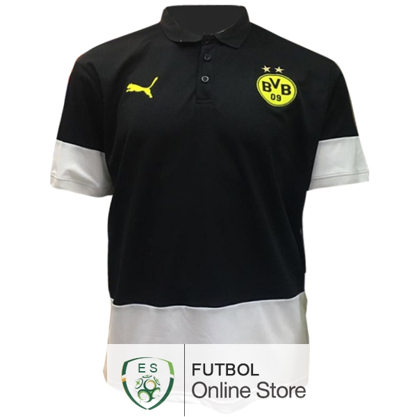 Polo Borussia Dortmund Negro Blanco 2017/2018 Polo Borussia Dortmund Negro Blanco 2017/2018