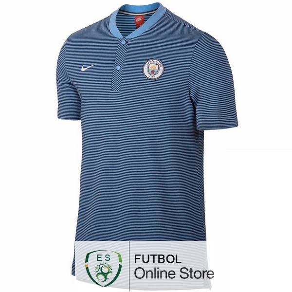 Polo Manchester City Gris Azul 2017/2018 Polo Manchester City Gris Azul 2017/2018
