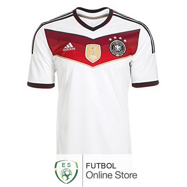 Retro World Cup 2014 Camiseta Alemania Retro Primera Blanco