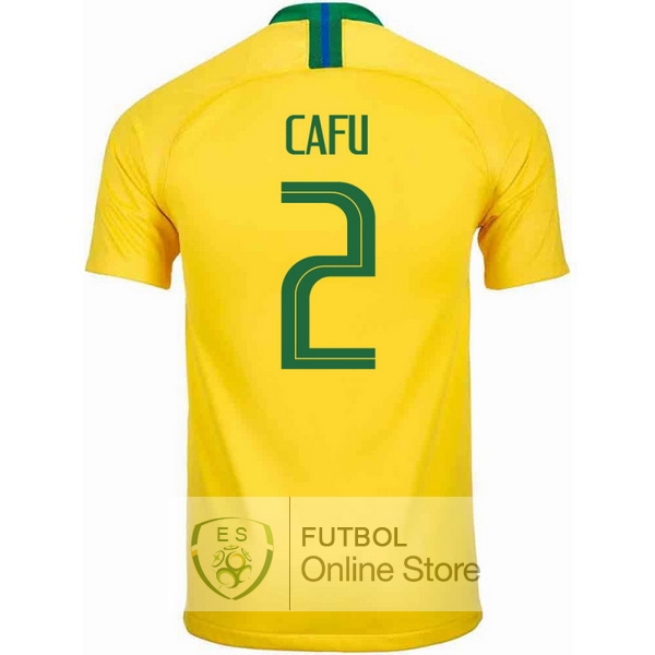 Camiseta Cafu Brasil 2018 Primera Camiseta Cafu Brasil 2018 Primera