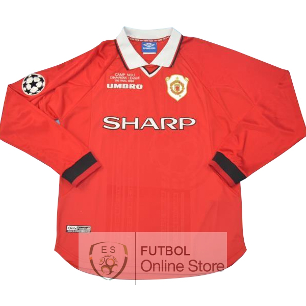 Camiseta Manga Larga Manchester United Primera Retro 1992-93