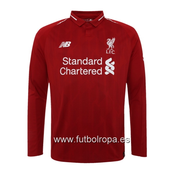 Camiseta Liverpool 18/2019 Manga Larga Primera