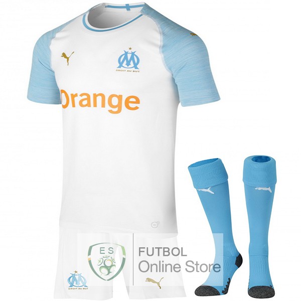Camiseta Marseille 18/2019 Primera (Pantalones+Calcetines)