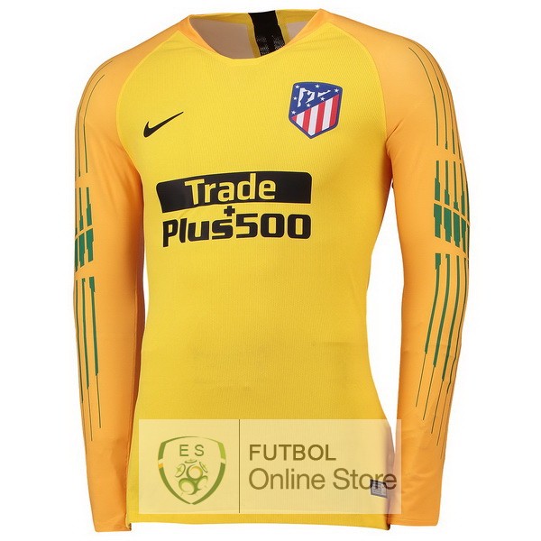 Tailandia Camiseta Atletico Madrid 18/2019 Manga Larga Portero Amarillo