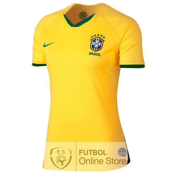 Camiseta Brasil Mujer 2019 Primera
