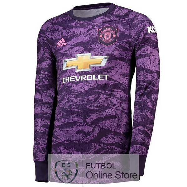 Camiseta Manchester United 19/2020 Manga Larga Portero Purpura