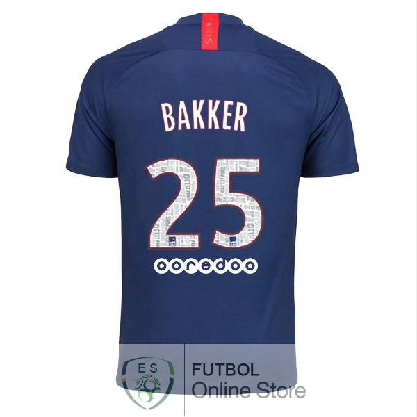 Camiseta Bakker Paris Saint Germain 19/2020 Primera