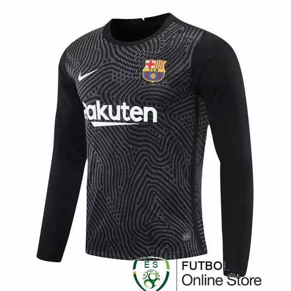 Camiseta Barcelona 20/2021 Manga Larga Portero Negro