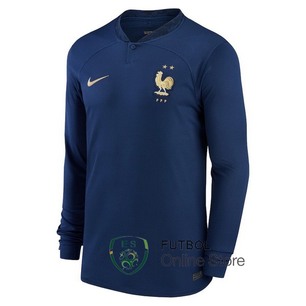 Camiseta Manga Larga Francia Copa del mundo 2022 Primera