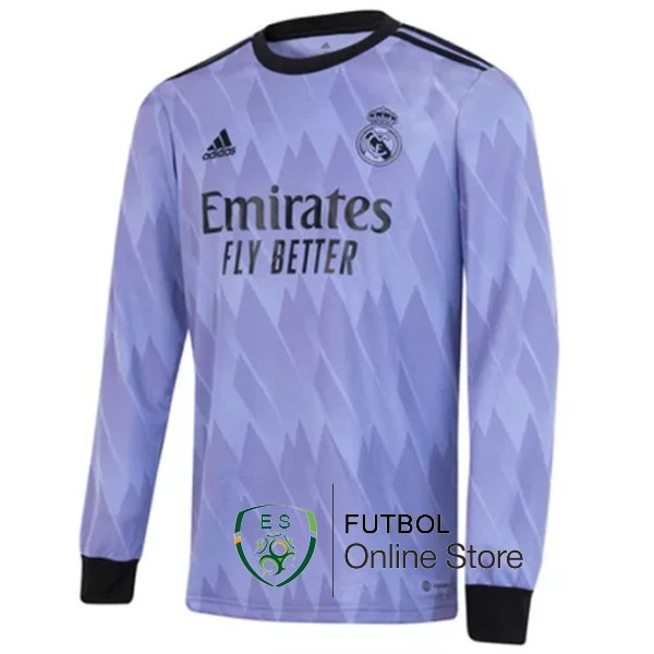 Camiseta Real Madrid 22/2023 Manga Larga Segunda