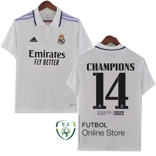 Tailandia Camiseta Champions Real Madrid 22/2023 Blanco