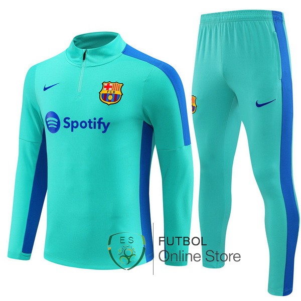 Camiseta Barcelona Chandal Ninos 23/2024 Verde Azul