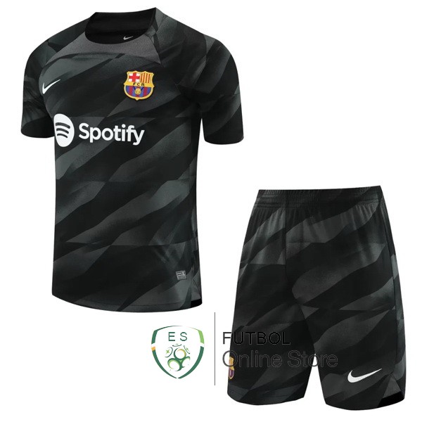 Camiseta Barcelona Ninos 23/2024 Portero Negro