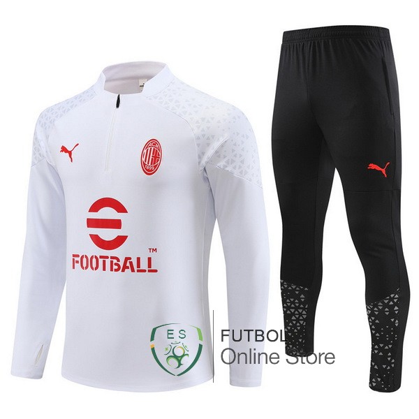 Camiseta AC Milan Chandal Ninos 23/2024 Blanco Negro Rojo