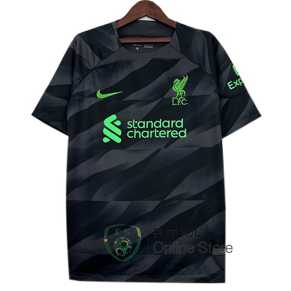 Tailandia Camiseta Portero Liverpool 23/2024 Negro Gris