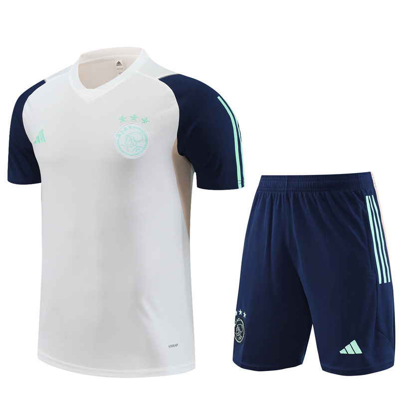 Camiseta Entrenamiento Ajax Ninos 23/2024 Blanco Verde Azul