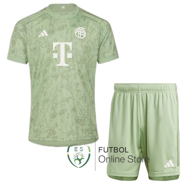 Camiseta Del Conjunto Completo Bayern Munich Ninos Especial Verde 23/2024