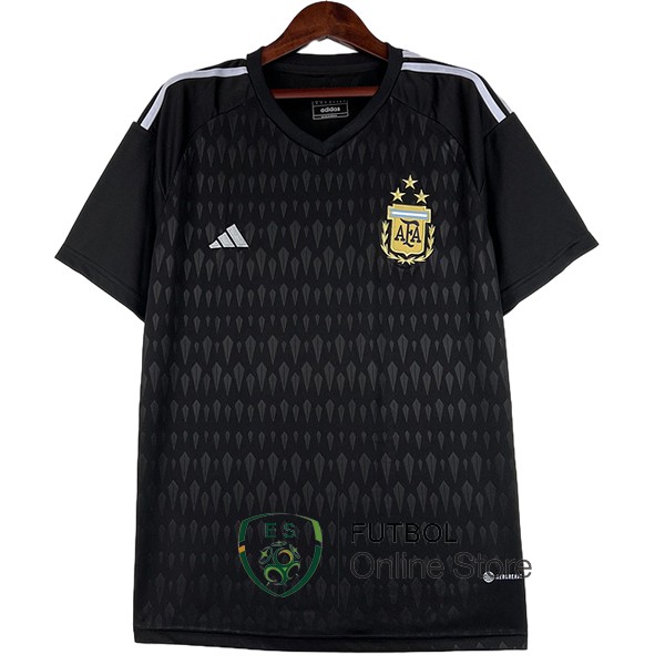 Camiseta Del Conjunto Completo Argentina Portero Negro 2023