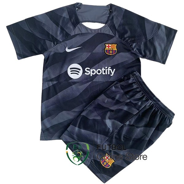 Camiseta Barcelona Portero Conjunto Completo Hombre 23/2024 Negro