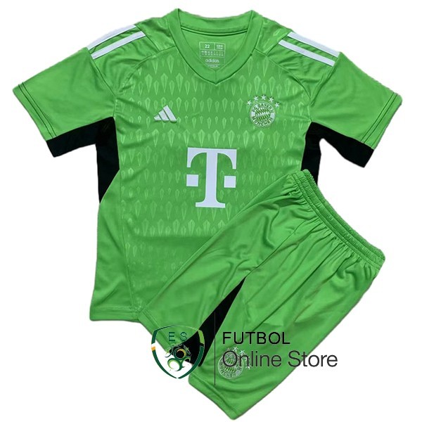 Camiseta Bayern Munich Portero Conjunto Completo Hombre 23/2024 Verde