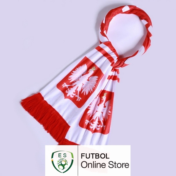 Bufanda Futbol Polonia Tejidas Blanco Rojo Bufanda Futbol Polonia Tejidas Blanco Rojo