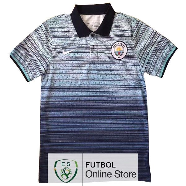Polo Manchester City Azul Gris 2017/2018 Polo Manchester City Azul Gris 2017/2018