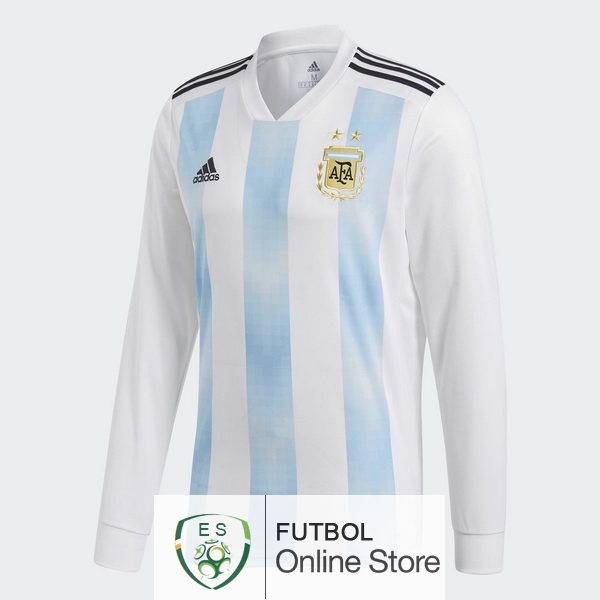 Camiseta Argentina 2018 Manga Larga Primera