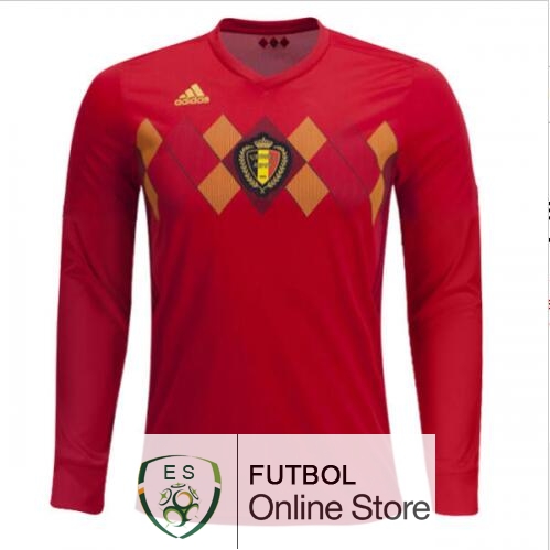 Camiseta Belgica 2018 Manga Larga Primera