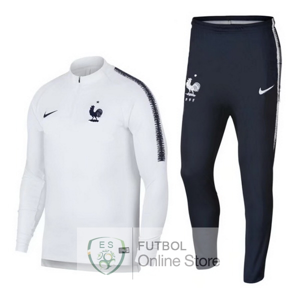 Camiseta Francia Chandal Ninos 2018 Blanco