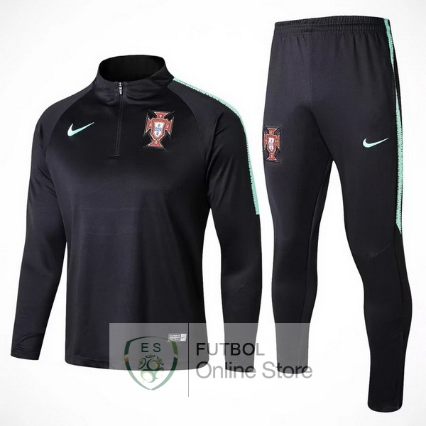 Camiseta Portugal Chandal Ninos 2018 Negro