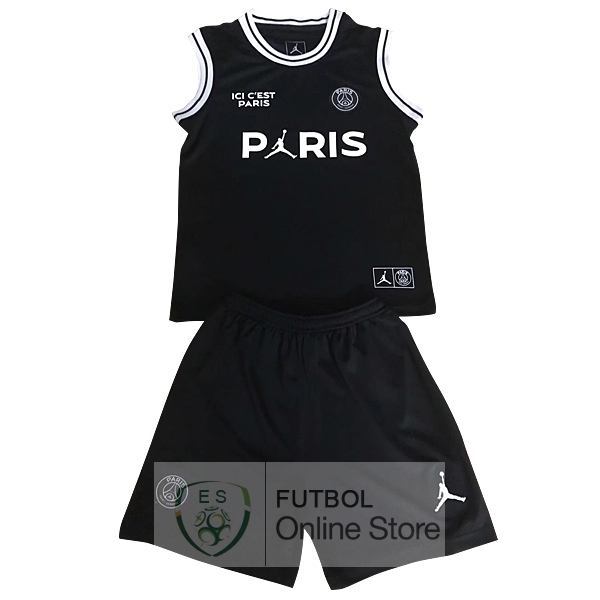 Camiseta Paris SG Sin Mangas Ninos 18/2019 Negro