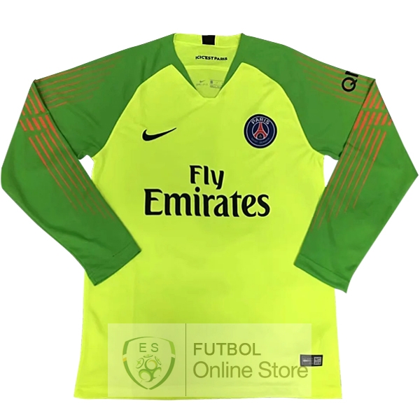 Camiseta Paris Saint Germain 18/2019 Manga Larga Portero Verde