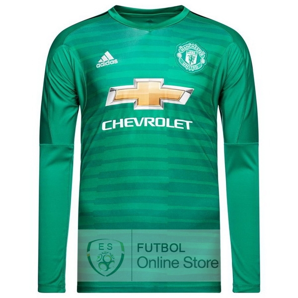 Camiseta Manchester United 18/2019 Manga Larga Portero Verde