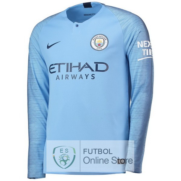 Camiseta Manchester city 18/2019 Manga Larga Primera