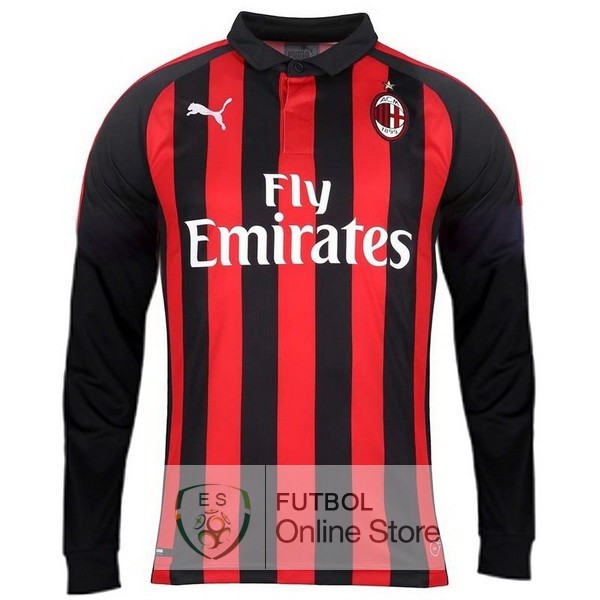 Camiseta AC Milan 18/2019 Manga Larga Primera