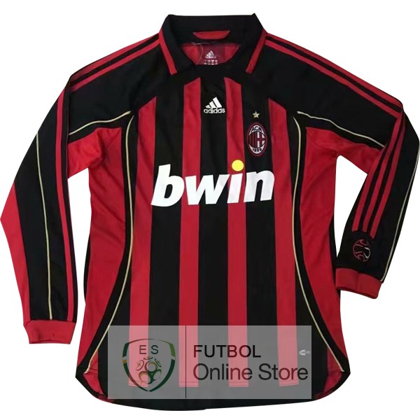 Retro Camiseta AC Milan 2006 2007 Manga Larga Primera