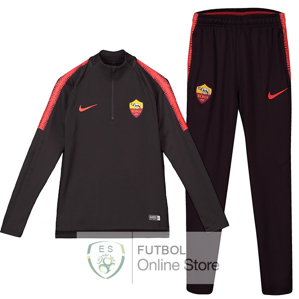 Camiseta AS Roma Chandal Ninos 18/2019 Negro