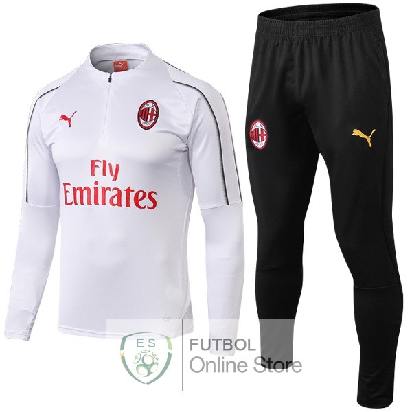 Camiseta AC Milan Chandal Ninos 18/2019 Blanco Negro