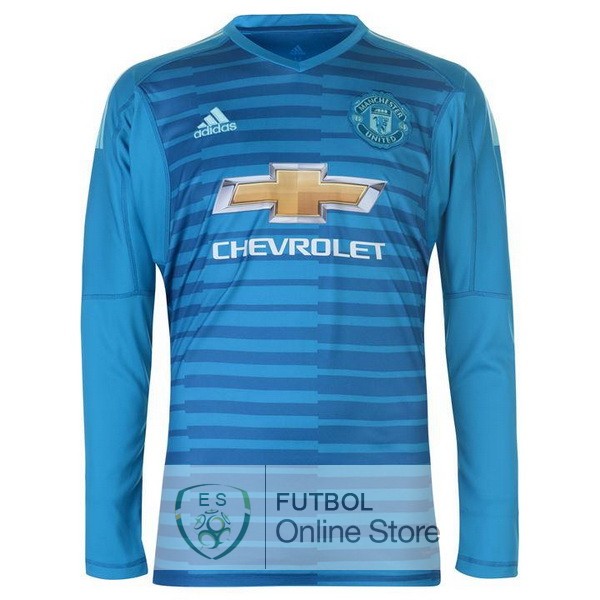 Camiseta Manchester United 18/2019 Manga Larga Portero Azul