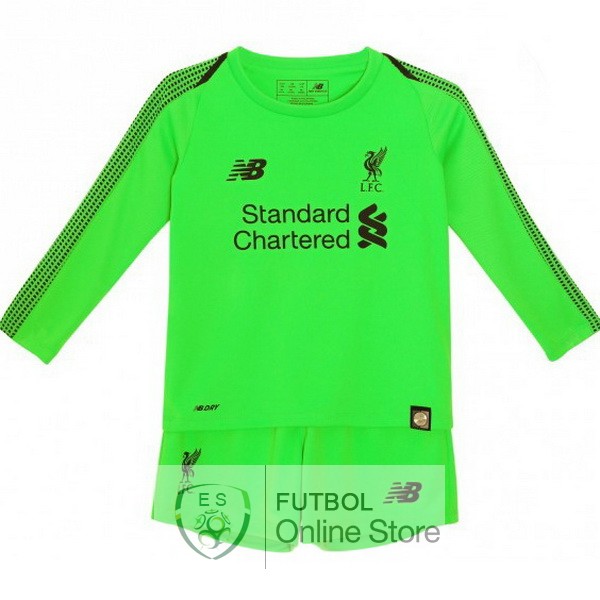 Camiseta Liverpool Ninos 18/2019 Manga Larga Portero Segunda