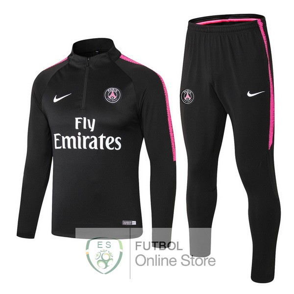 Camiseta Paris SG Chandal Ninos 18/2019 Negro Rosa Blanco