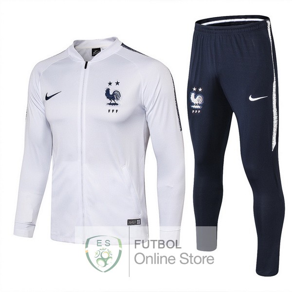 2018 FIFA Blanco De Lana Chaqueta Ensemble Complet Francia