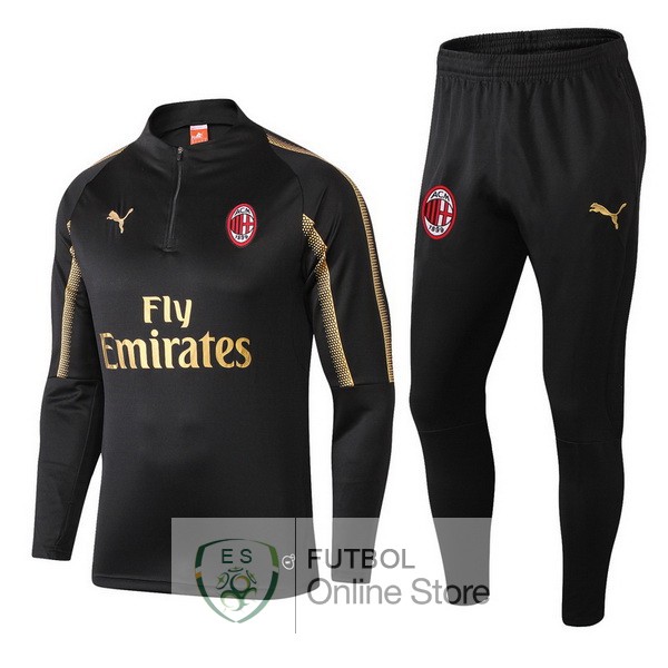 Camiseta AC Milan Chandal Ninos 18/2019 Negro Oro