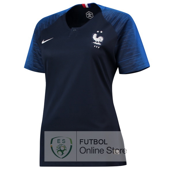 Camiseta Francia Mujer Championne du Monde 2018 Dos estrellas Primera