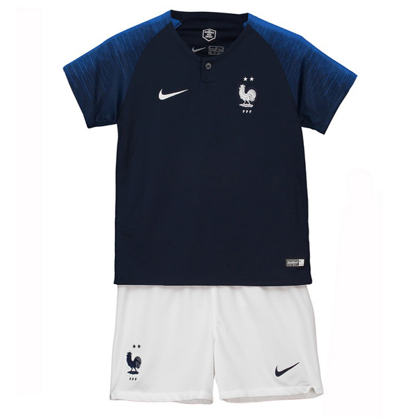 Camiseta Francia Ninos Championne du Monde 2018 Dos estrellas Primera